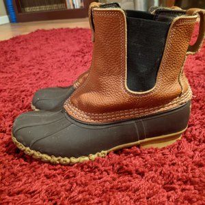 Women's LL Bean Slip On Chelsea Duck Boots Size 9
